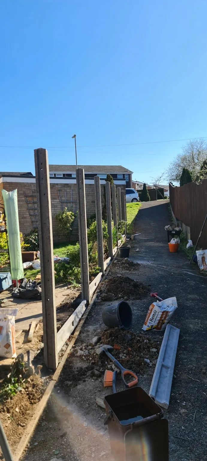 Fence preparation along a pathway